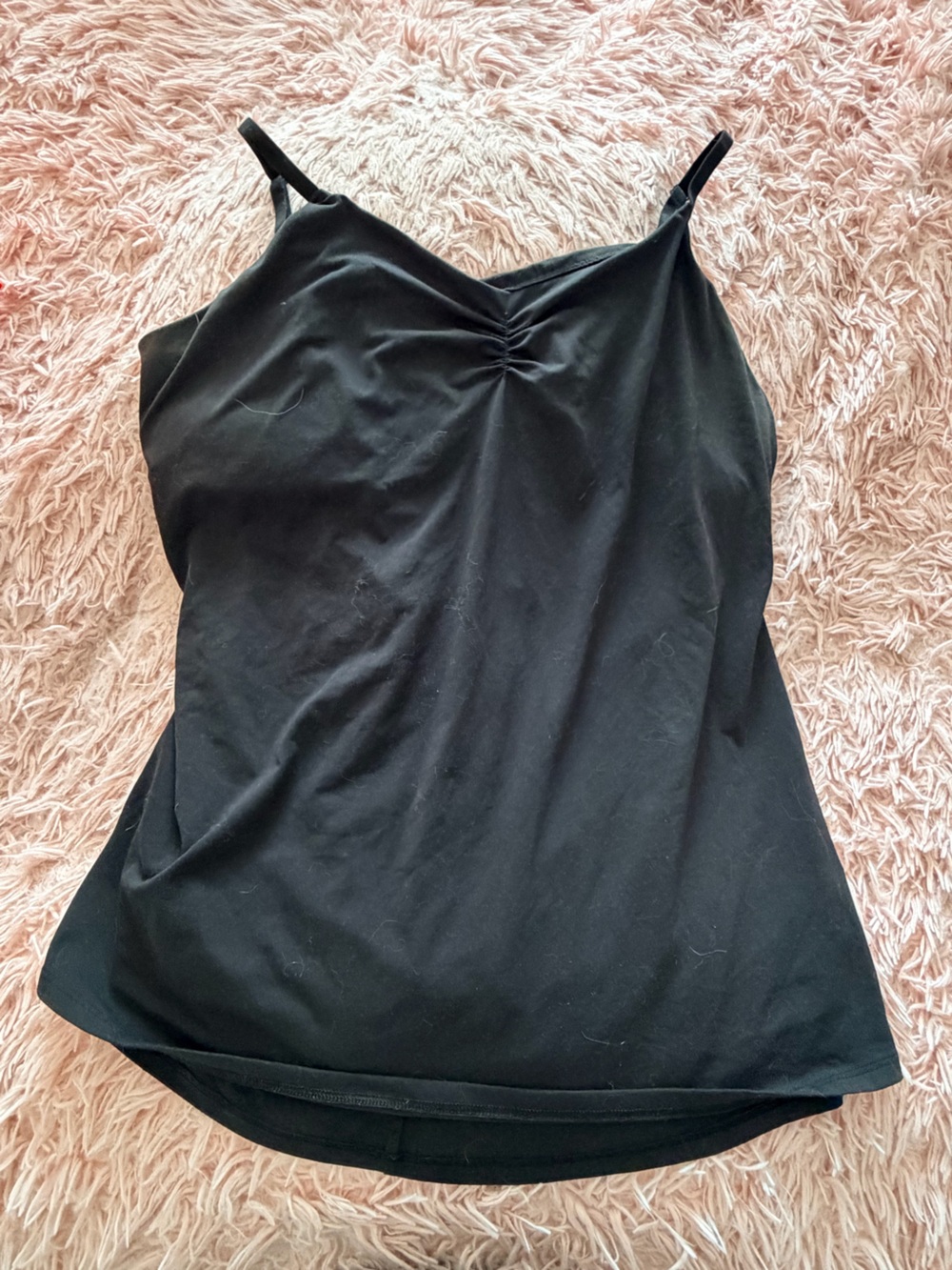 Fabletics Black V-Neck Tank Top